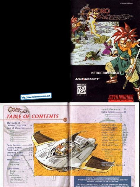 chrono trigger how to save|chrono trigger manual pdf.